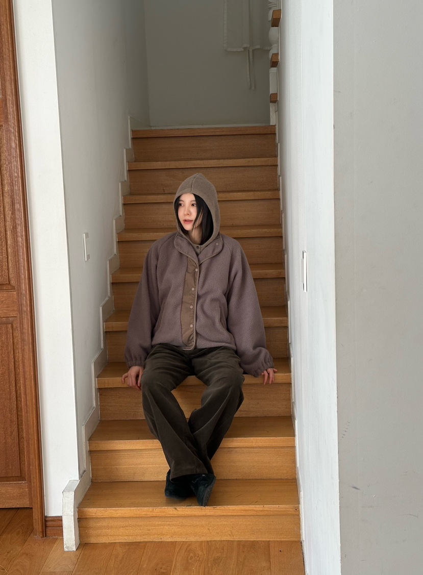 LE VASE韓國直郵㊣女士新品推薦熱賣25秋冬人氣夾克羊毛柔軟LE VASE夾克