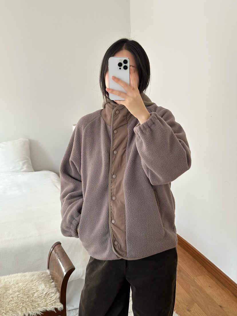 LE VASE韓國直郵㊣女士新品推薦熱賣25秋冬人氣夾克羊毛柔軟LE VASE夾克