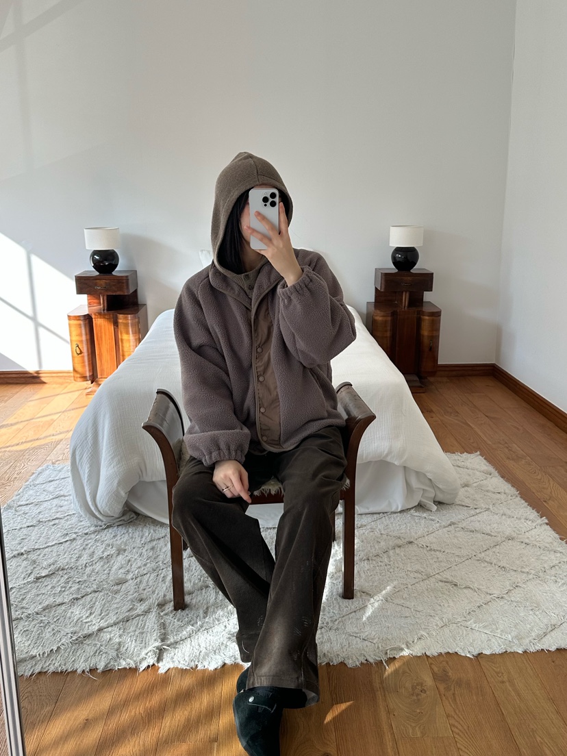 LE VASE韓國直郵㊣女士新品推薦熱賣25秋冬人氣夾克羊毛柔軟LE VASE夾克