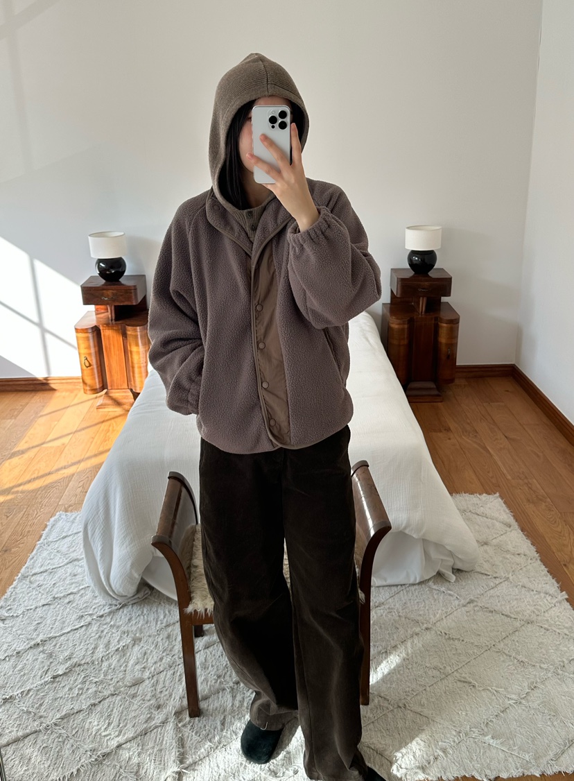 LE VASE韓國直郵㊣女士新品推薦熱賣25秋冬人氣夾克羊毛柔軟LE VASE夾克