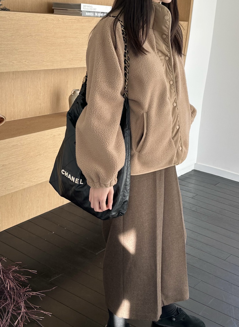 LE VASE韓國直郵㊣女士新品推薦熱賣25秋冬人氣夾克羊毛柔軟LE VASE夾克