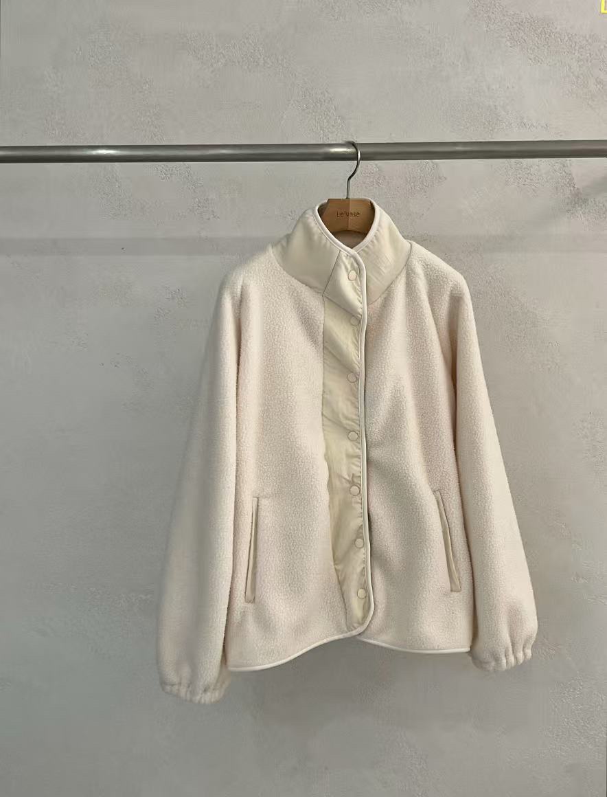 LE VASE韓國直郵㊣女士新品推薦熱賣25秋冬人氣夾克羊毛柔軟LE VASE夾克圖色1