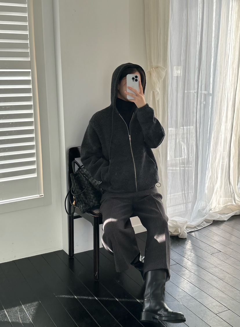 LE VASE東大門㊣代購女裝新款熱賣職業25秋冬推薦外套拉鏈LE VASE外套