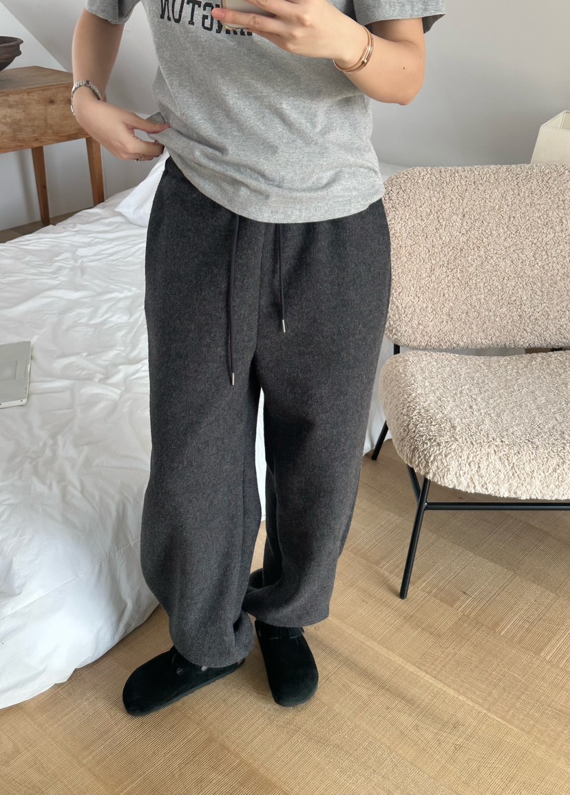 LE VASE韓國代購㊣女士新款休閑人氣熱賣職業推薦休閑褲加絨LE VASE休閑褲