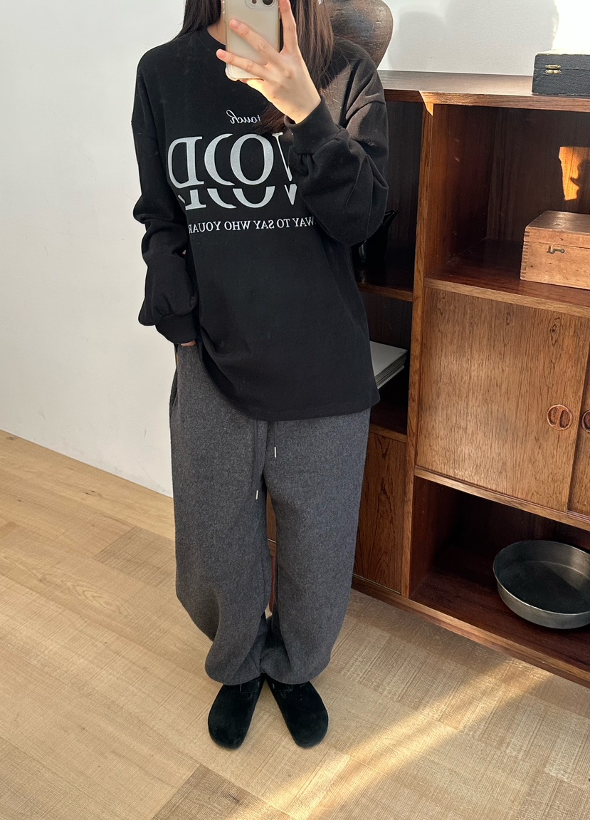 LE VASE韓國代購㊣女士新款休閑人氣熱賣職業推薦休閑褲加絨LE VASE休閑褲