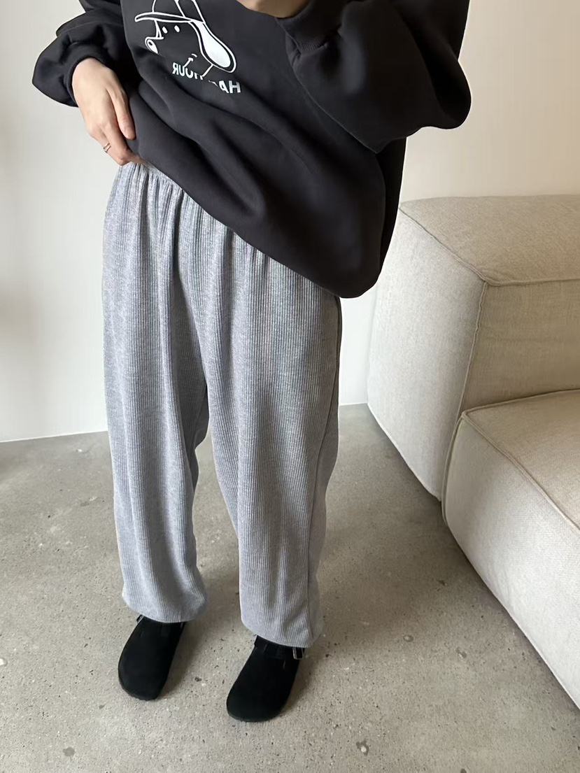 LE VASE韓國代購㊣女士新款休閑人氣熱賣職業推薦休閑褲加絨LE VASE休閑褲圖色3