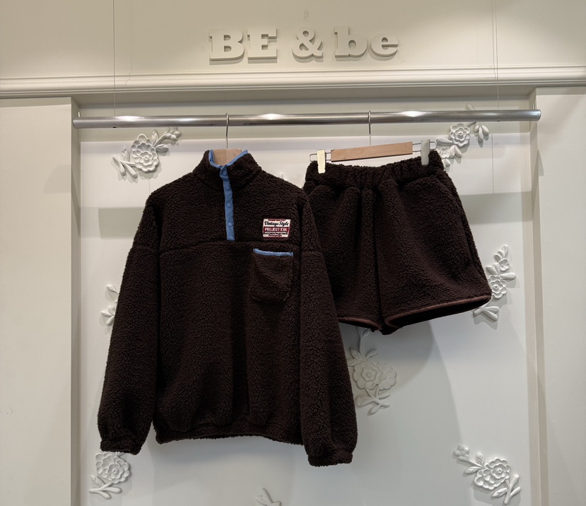 BE&amp;BE東大門㊣實拍女裝新品熱賣人氣推薦25秋冬短褲羊毛BE&be短褲