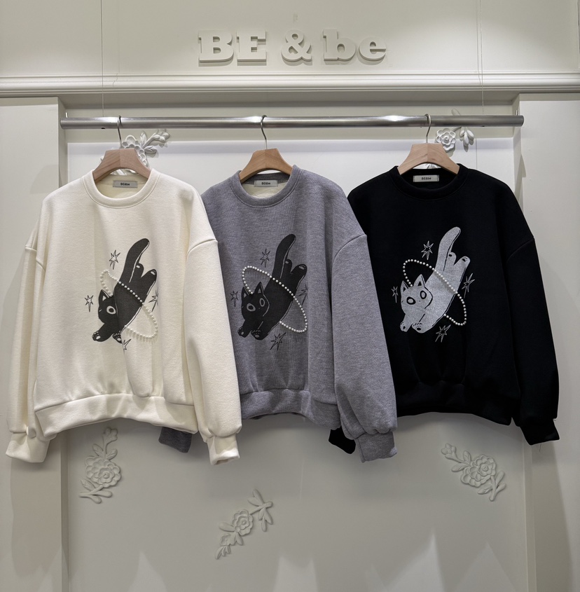 BE&amp;BE東大門㊣直郵女士新款推薦25秋冬人氣休閑職業衛衣BE&be衛衣