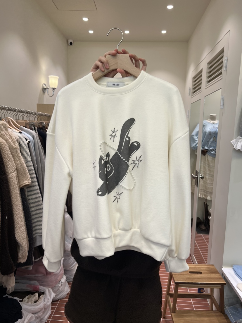 BE&amp;BE東大門㊣直郵女士新款推薦25秋冬人氣休閑職業衛衣BE&be衛衣圖色1