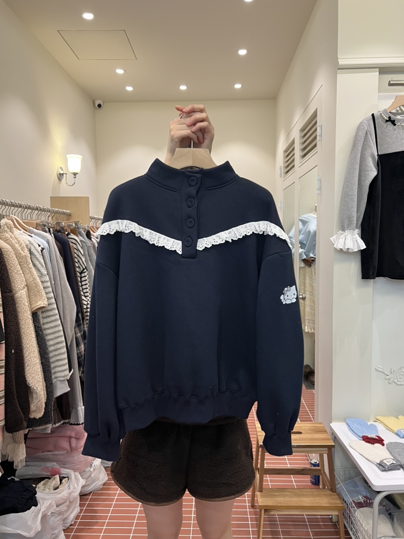 BE&amp;BE東大門㊣代購女裝新品25秋冬人氣時尚推薦休閑衛衣BE&be衛衣圖色2