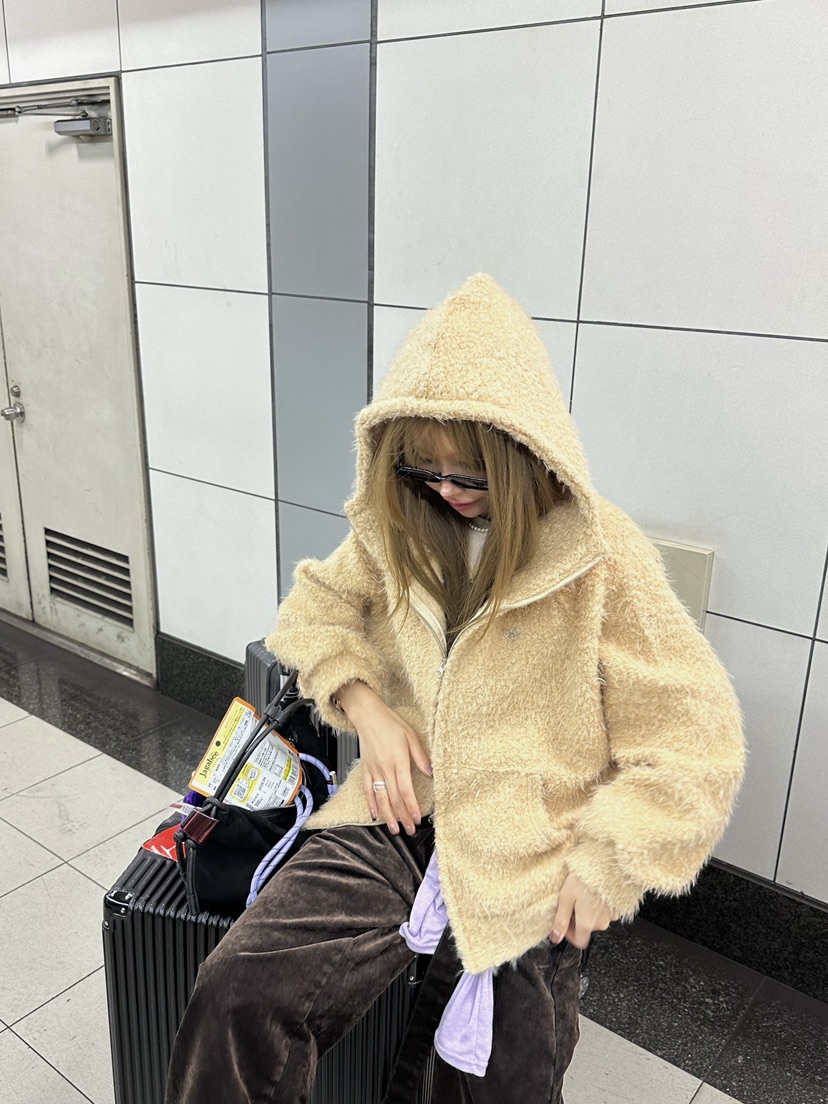 ZEROZERO韓國直郵㊣女裝新品人氣時尚推薦熱賣休閑夾克連帽絨ZEROZERO夾克