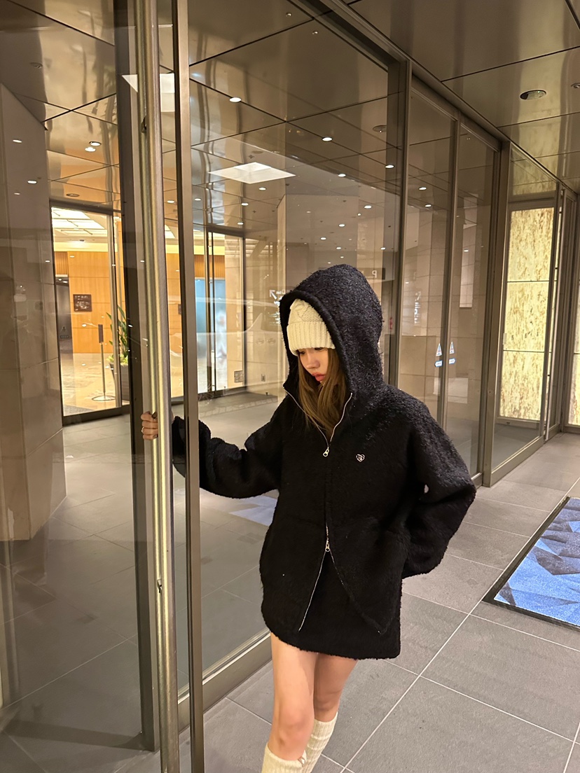 ZEROZERO韓國直郵㊣女裝新品人氣時尚推薦熱賣休閑夾克連帽絨ZEROZERO夾克