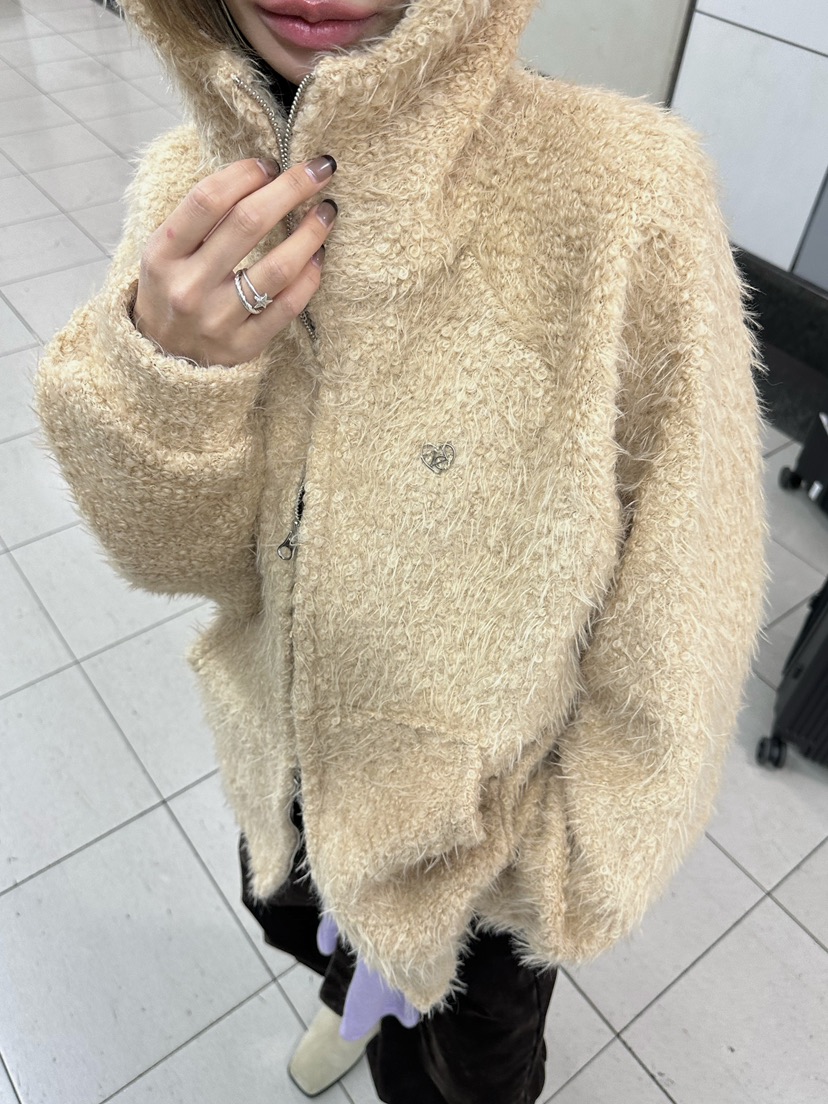 ZEROZERO韓國直郵㊣女裝新品人氣時尚推薦熱賣休閑夾克連帽絨ZEROZERO夾克圖色1