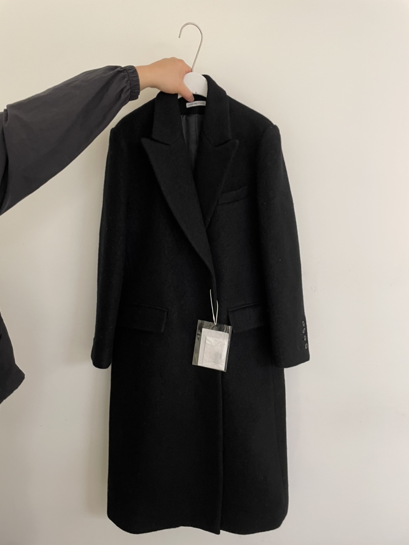 JEONG GAM STUDIOS韓國直郵㊣女士新款職業中長款大衣羊駝JEONG GAM中長款大衣圖色2