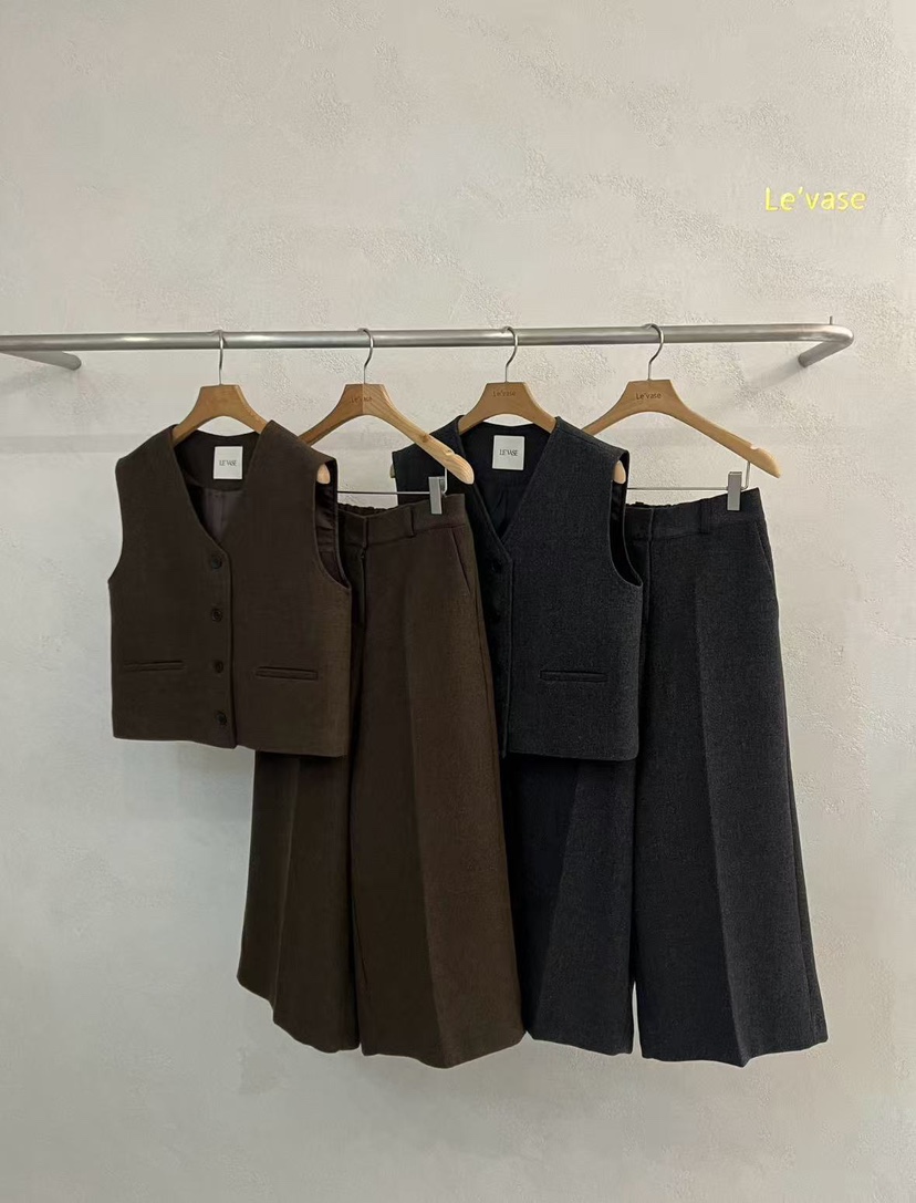 LE VASE韓國直郵㊣女裝新款休閑時尚推薦熱賣職業人氣休閑褲LE VASE休閑褲