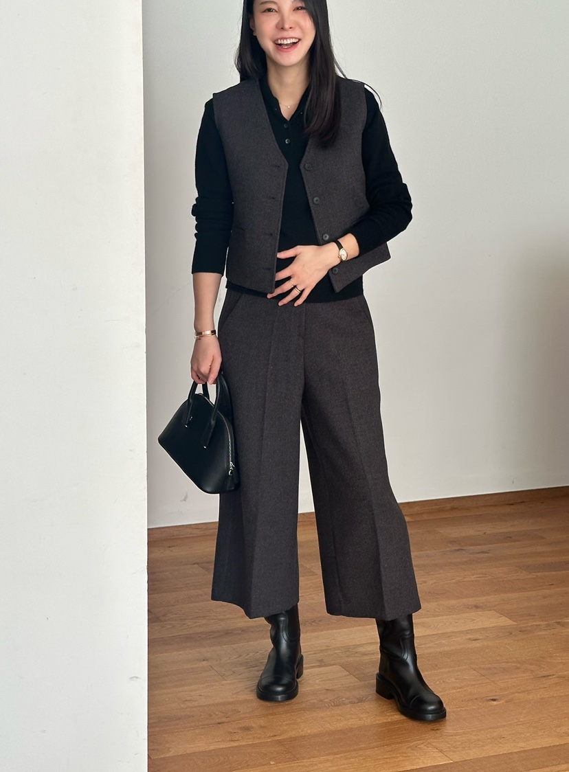 LE VASE韓國直郵㊣女裝新款推薦休閑熱賣25秋冬馬甲不含內搭LE VASE馬甲