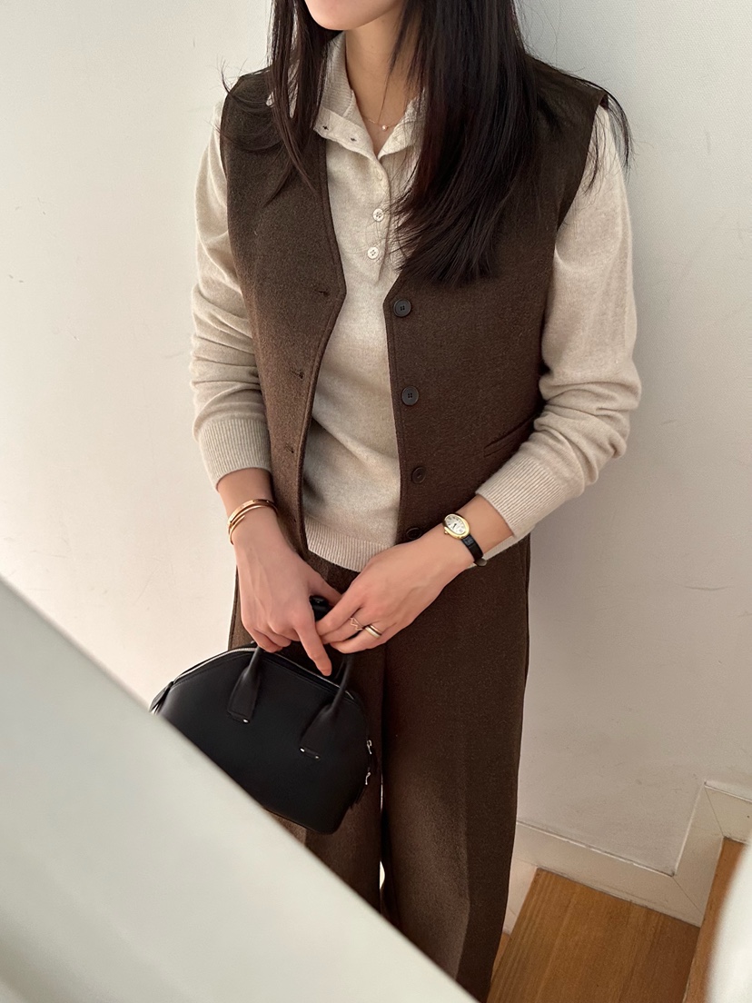 LE VASE韓國直郵㊣女裝新款推薦休閑熱賣25秋冬馬甲不含內搭LE VASE馬甲