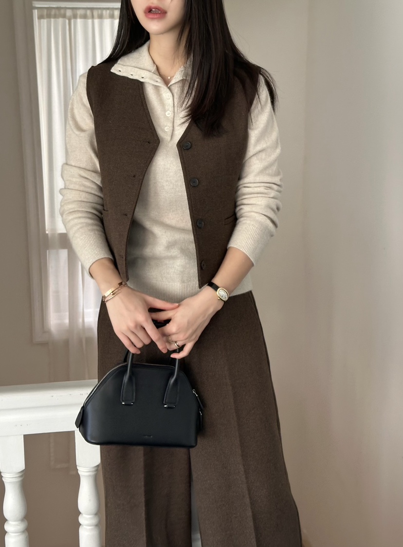 LE VASE韓國直郵㊣女裝新款推薦休閑熱賣25秋冬馬甲不含內搭LE VASE馬甲