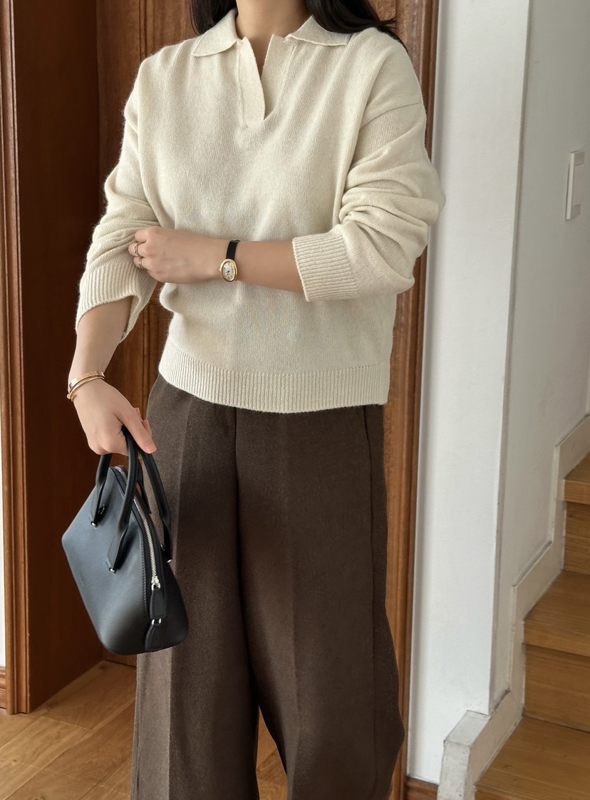 LE VASE東大門㊣實拍女裝新品25秋冬熱賣人氣職業推薦針織衫LE VASE針織衫