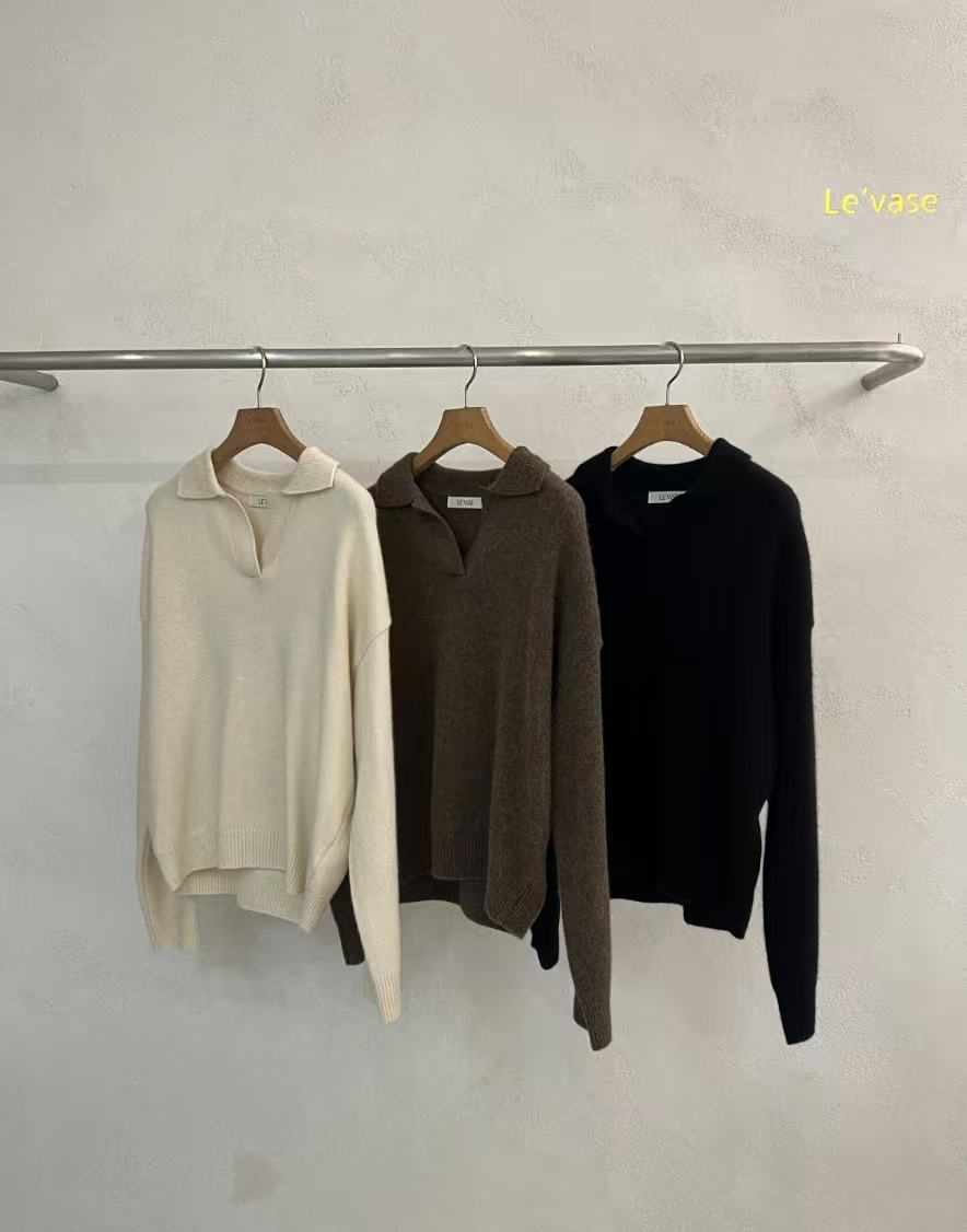 LE VASE東大門㊣實拍女裝新品25秋冬熱賣人氣職業推薦針織衫LE VASE針織衫
