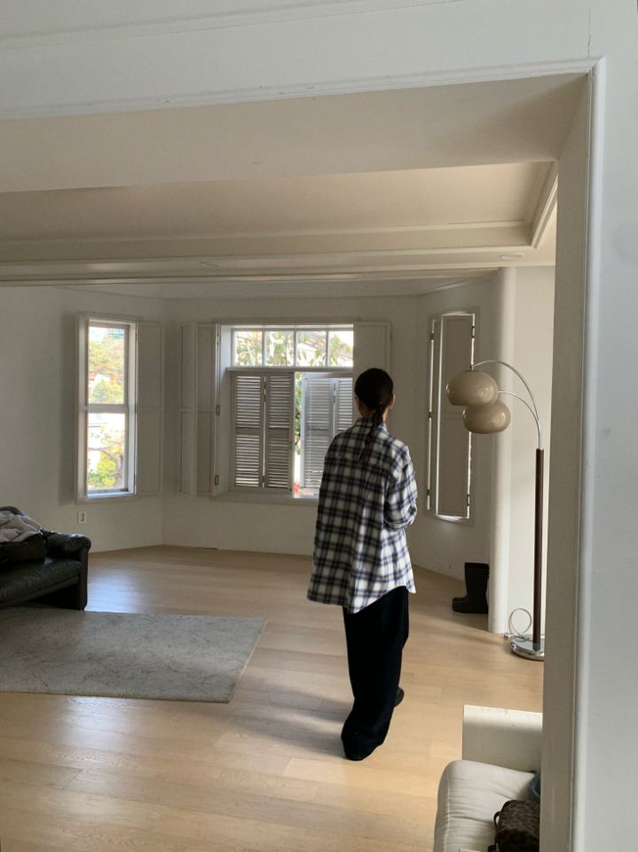 MARE東大門㊣實拍女裝新款25秋冬時尚襯衫蕾絲衫法蘭絨格子MARE襯衫/蕾絲衫