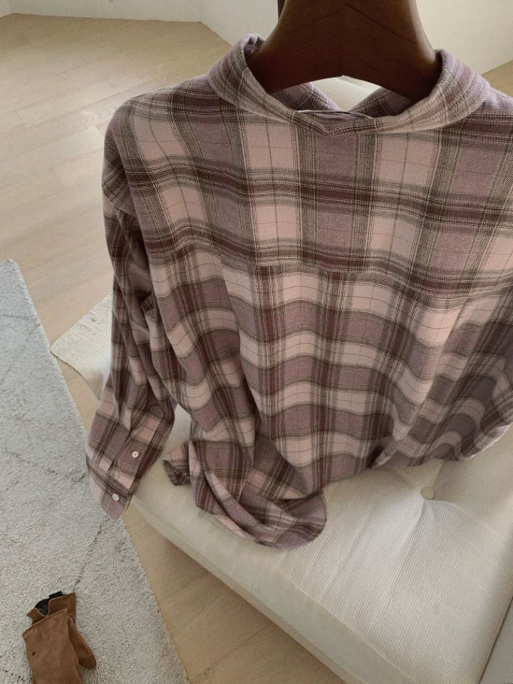 MARE東大門㊣實拍女裝新款25秋冬時尚襯衫蕾絲衫法蘭絨格子MARE襯衫/蕾絲衫