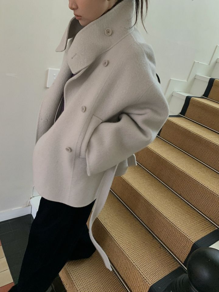 MARE東大門㊣實拍女裝新款職業休閑25秋冬中長款大衣含腰帶MARE中長款大衣