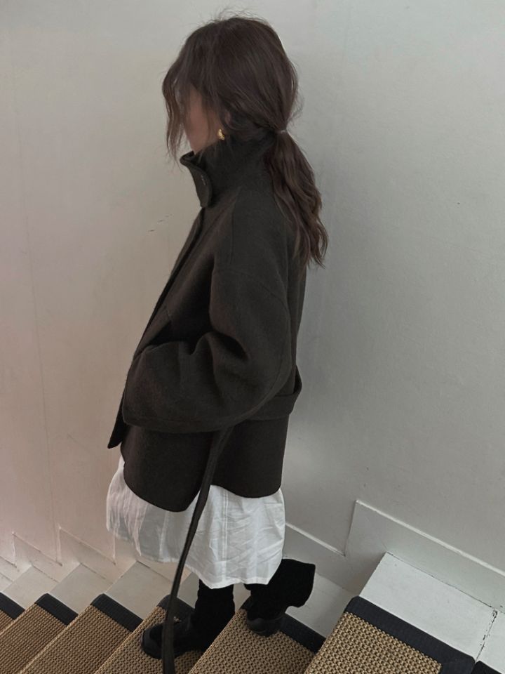 MARE東大門㊣實拍女裝新款職業休閑25秋冬中長款大衣含腰帶MARE中長款大衣