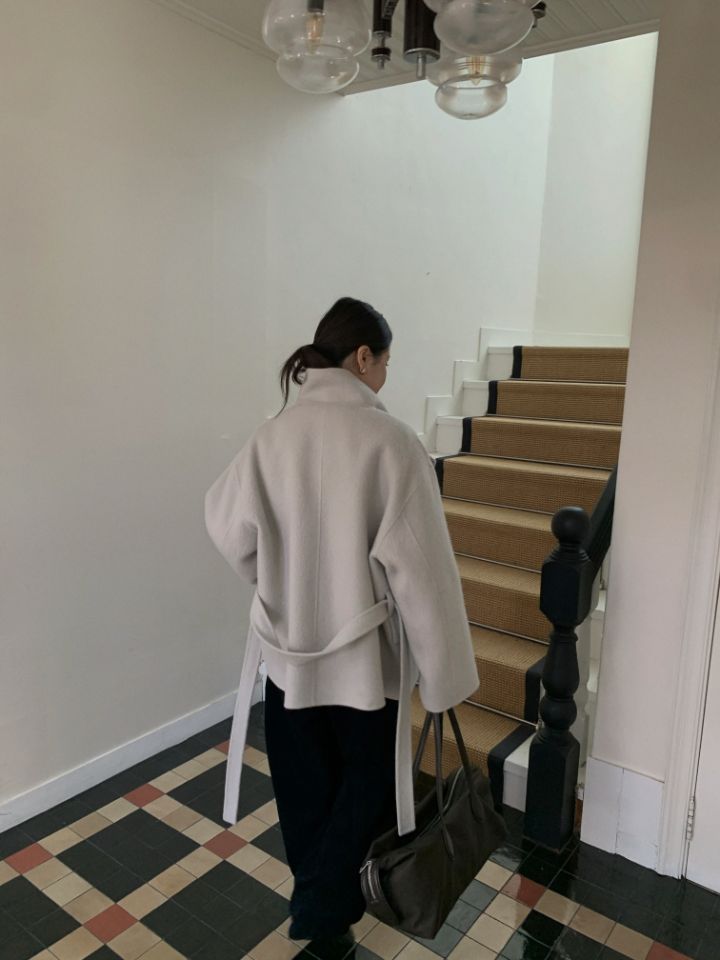 MARE東大門㊣實拍女裝新款職業休閑25秋冬中長款大衣含腰帶MARE中長款大衣