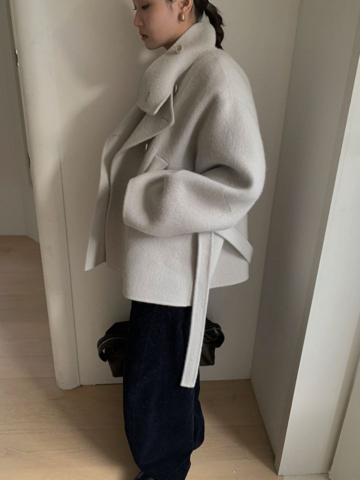 MARE東大門㊣實拍女裝新款職業休閑25秋冬中長款大衣含腰帶MARE中長款大衣