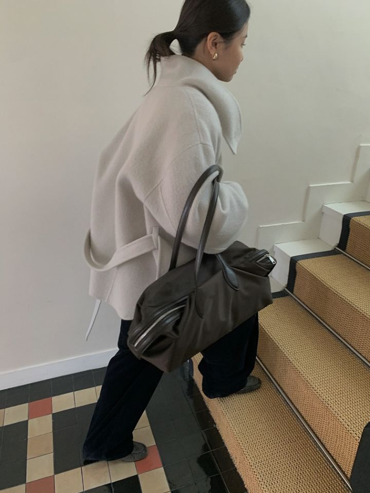 MARE東大門㊣實拍女裝新款職業休閑25秋冬中長款大衣含腰帶MARE中長款大衣