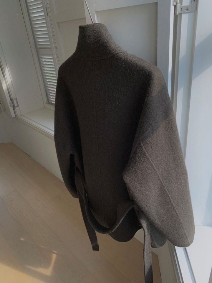 MARE東大門㊣實拍女裝新款職業休閑25秋冬中長款大衣含腰帶MARE中長款大衣