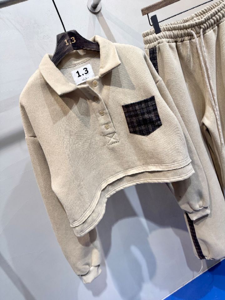 1.3韓國代購㊣女士新款時尚25秋冬熱賣推薦休閑職業套裝加絨1.3套裝