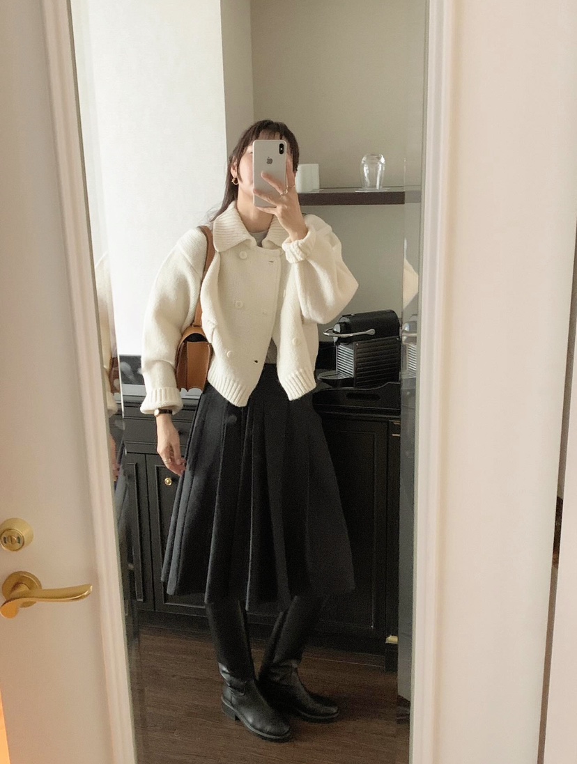 COURGETTE韓國代購㊣女士新款25秋冬熱賣休閑推薦職業夾克雙面COURGETTE夾克