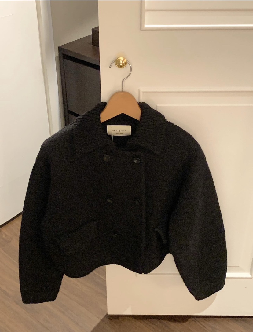 COURGETTE韓國代購㊣女士新款25秋冬熱賣休閑推薦職業夾克雙面COURGETTE夾克圖色1