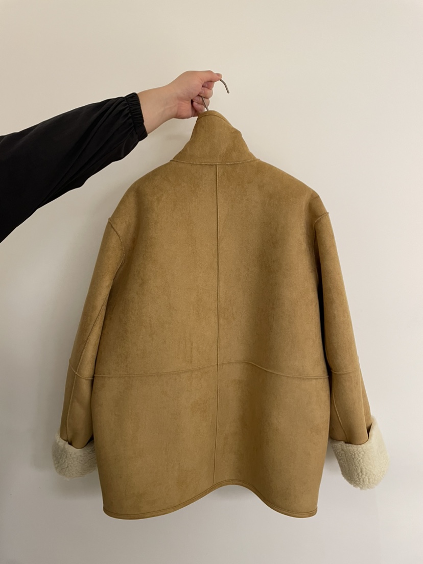 JEONG GAM STUDIOS東大門㊣代購女裝新款人氣短款大衣高領雙面JEONG GAM短款大衣