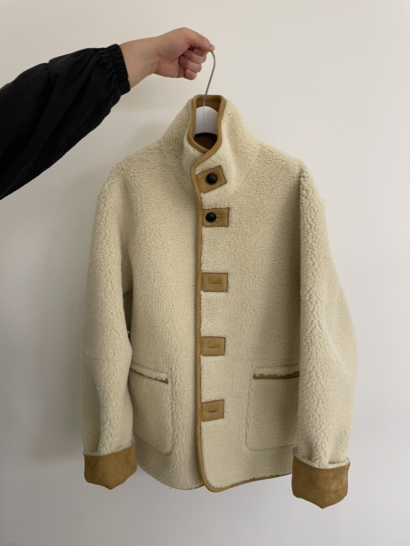 JEONG GAM STUDIOS東大門㊣代購女裝新款人氣短款大衣高領雙面JEONG GAM短款大衣