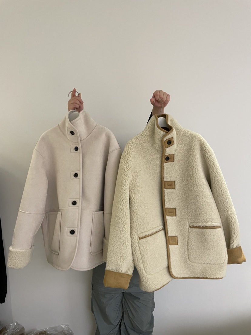 JEONG GAM STUDIOS東大門㊣代購女裝新款人氣短款大衣高領雙面JEONG GAM短款大衣