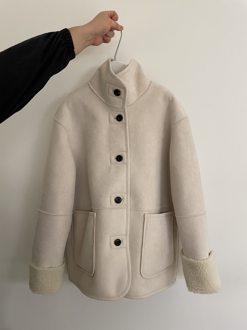 JEONG GAM STUDIOS東大門㊣代購女裝新款人氣短款大衣高領雙面JEONG GAM短款大衣圖色2