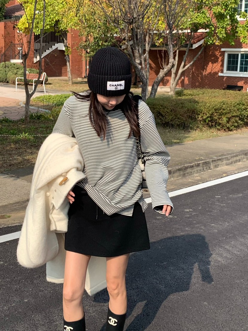 COURGETTE東大門㊣代購女裝新品熱賣推薦25秋冬人氣長袖T恤COURGETTE長袖T恤圖色1