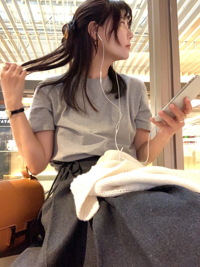 COURGETTE東大門㊣直郵女裝新款熱賣人氣職業推薦休閑25秋冬T恤COURGETTET恤圖色2