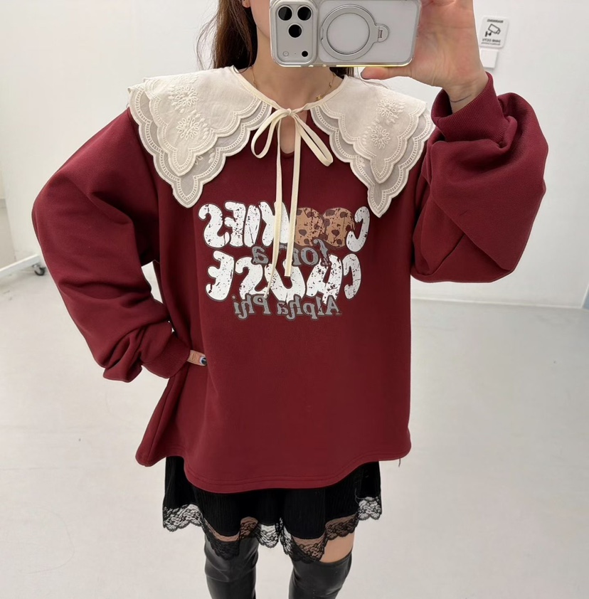 LOVABLE韓國直郵㊣女士新款25秋冬時尚推薦熱賣職業休閑衛衣LOVABLE衛衣