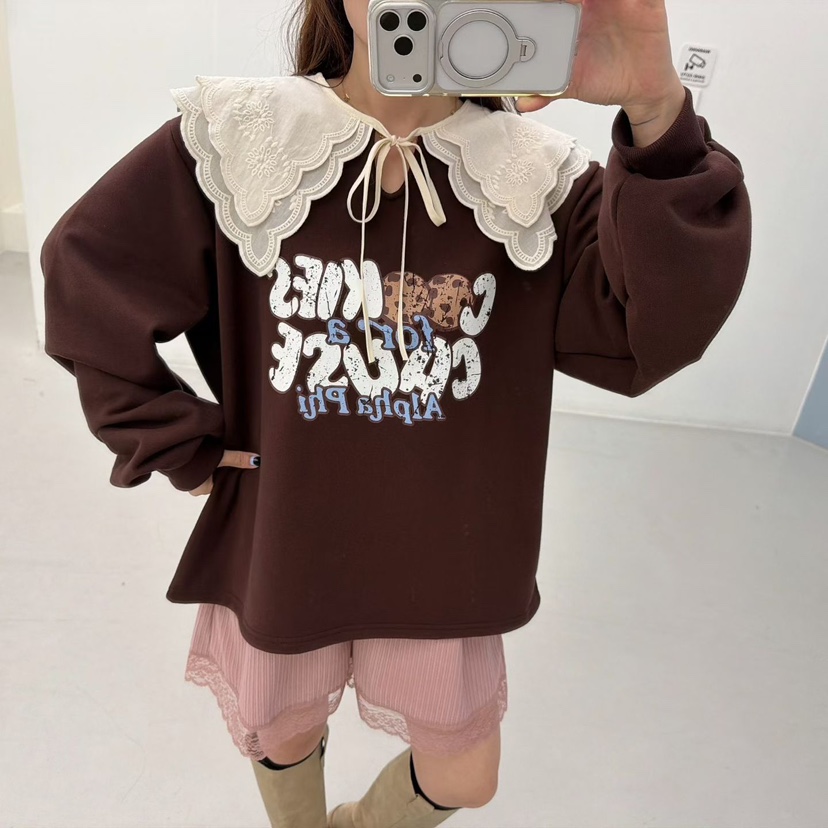 LOVABLE韓國直郵㊣女士新款25秋冬時尚推薦熱賣職業休閑衛衣LOVABLE衛衣