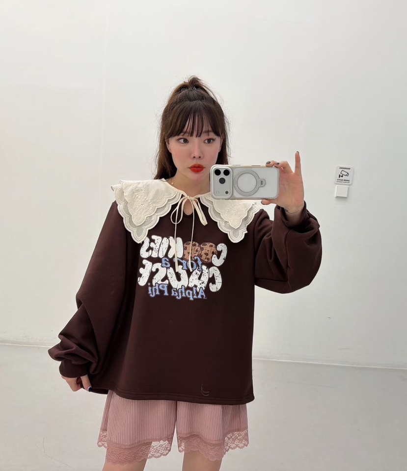 LOVABLE韓國直郵㊣女士新款25秋冬時尚推薦熱賣職業休閑衛衣LOVABLE衛衣