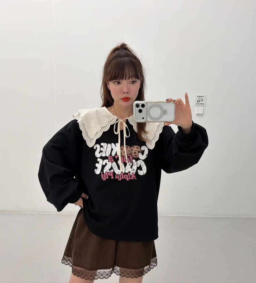 LOVABLE韓國直郵㊣女士新款25秋冬時尚推薦熱賣職業休閑衛衣LOVABLE衛衣