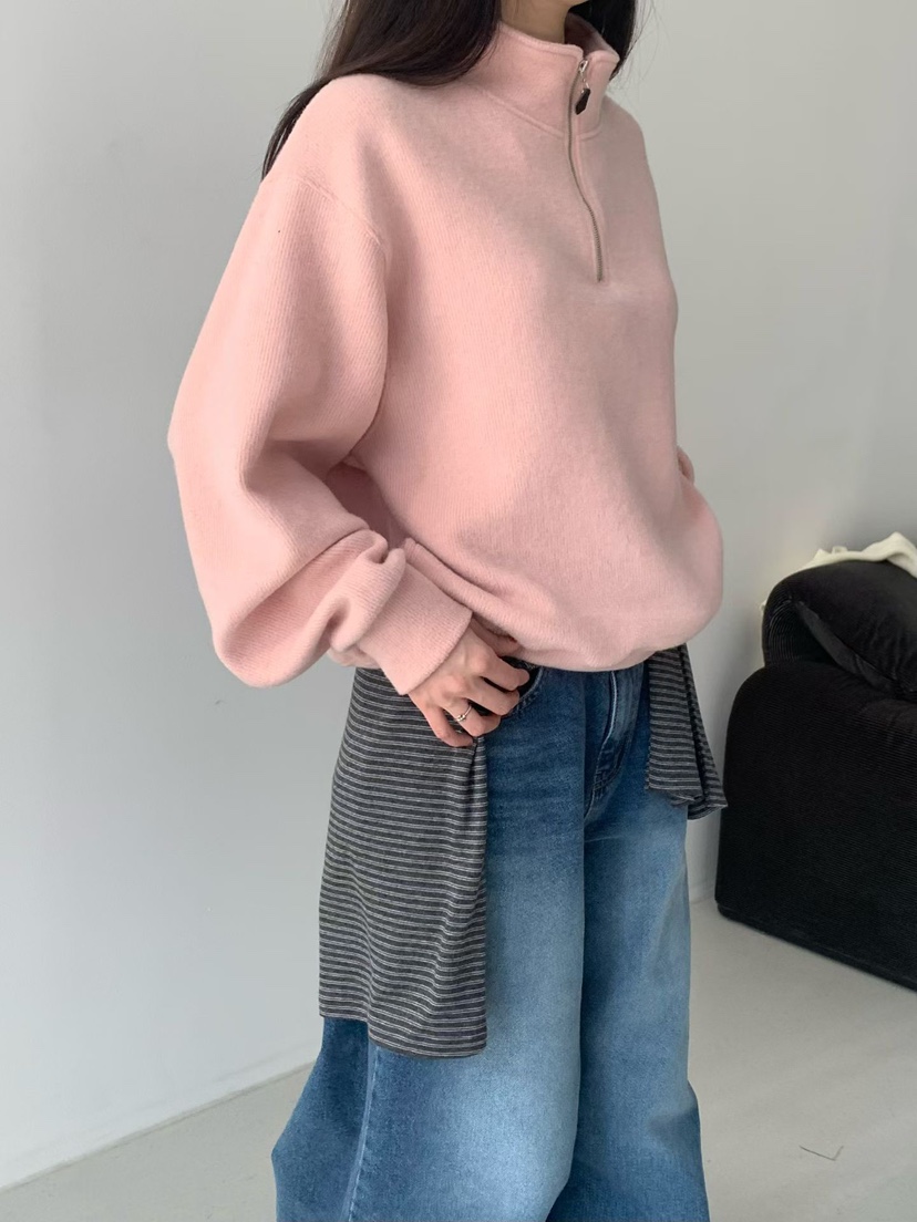 TAF東大門㊣實拍女士新品推薦職業時尚休閑人氣25秋冬衛衣拉鏈TAF衛衣