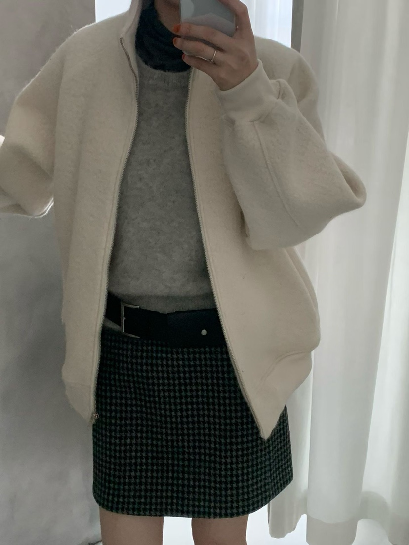 TAF韓國代購㊣女士新款熱賣人氣推薦時尚休閑職業25秋冬夾克拉鏈TAF夾克