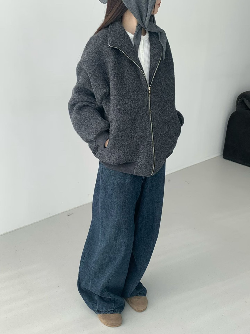 TAF韓國代購㊣女士新款熱賣人氣推薦時尚休閑職業25秋冬夾克拉鏈TAF夾克