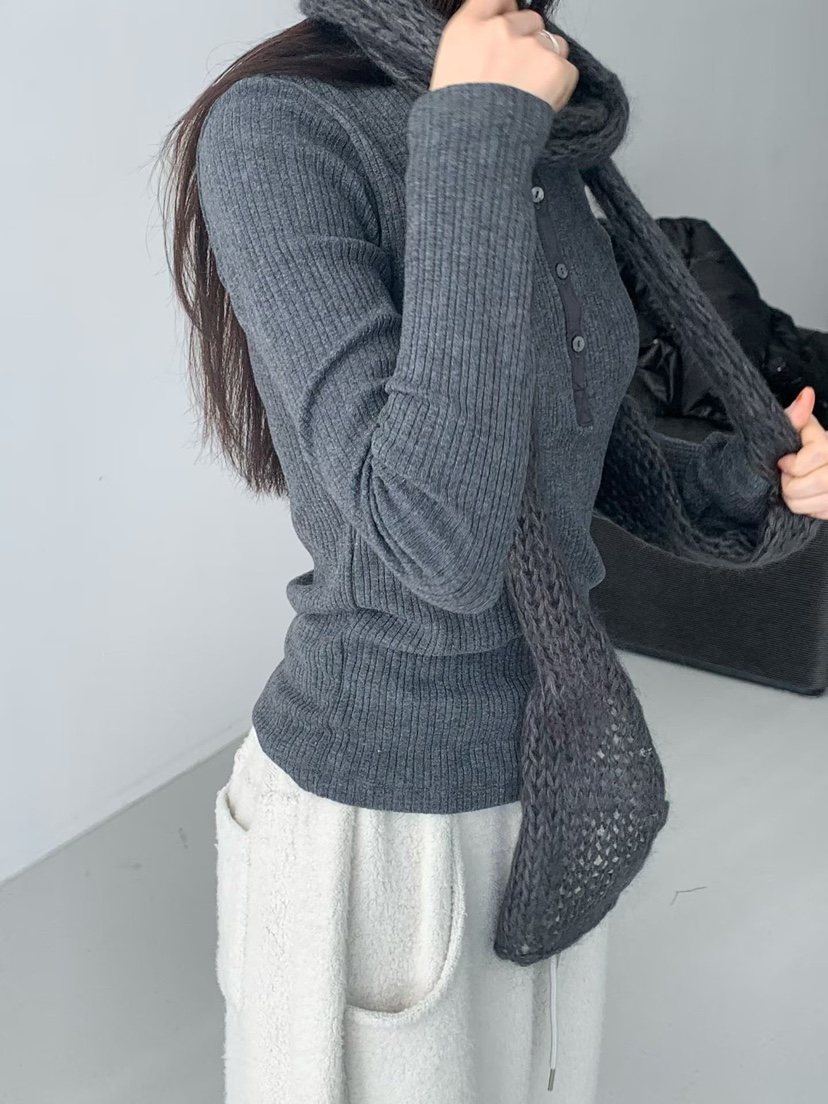 TAF韓國代購㊣女裝新品休閑人氣推薦熱賣25秋冬職業長袖T恤TAF長袖T恤