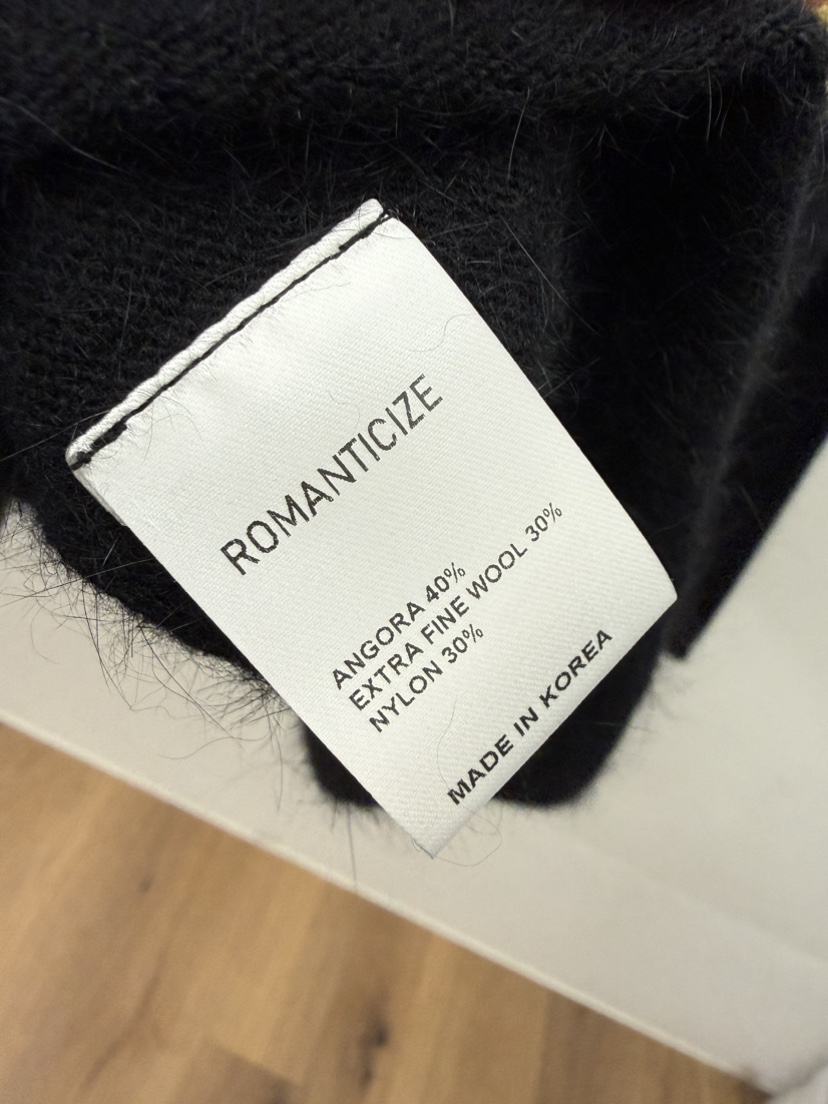 ROMANTICIZE東大門㊣直郵女士新品熱賣推薦針織衫安哥拉V領ROMANTICIZE針織衫